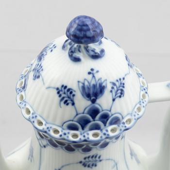 A 30-piece porcelain "Blue fluted", half and full lace coffee service, Royal Copenhagen, Denmark.