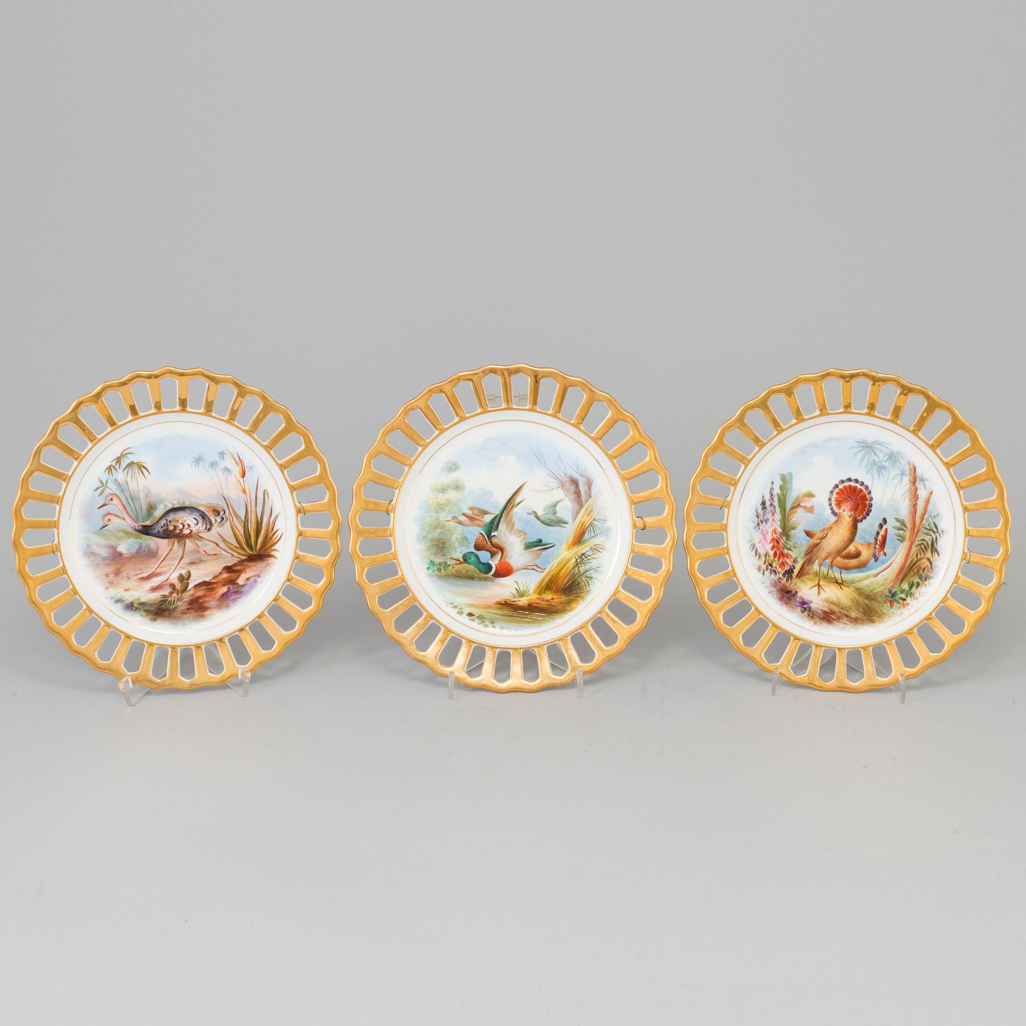 a set of six porseline plates by Rörstrand, late 19th century.