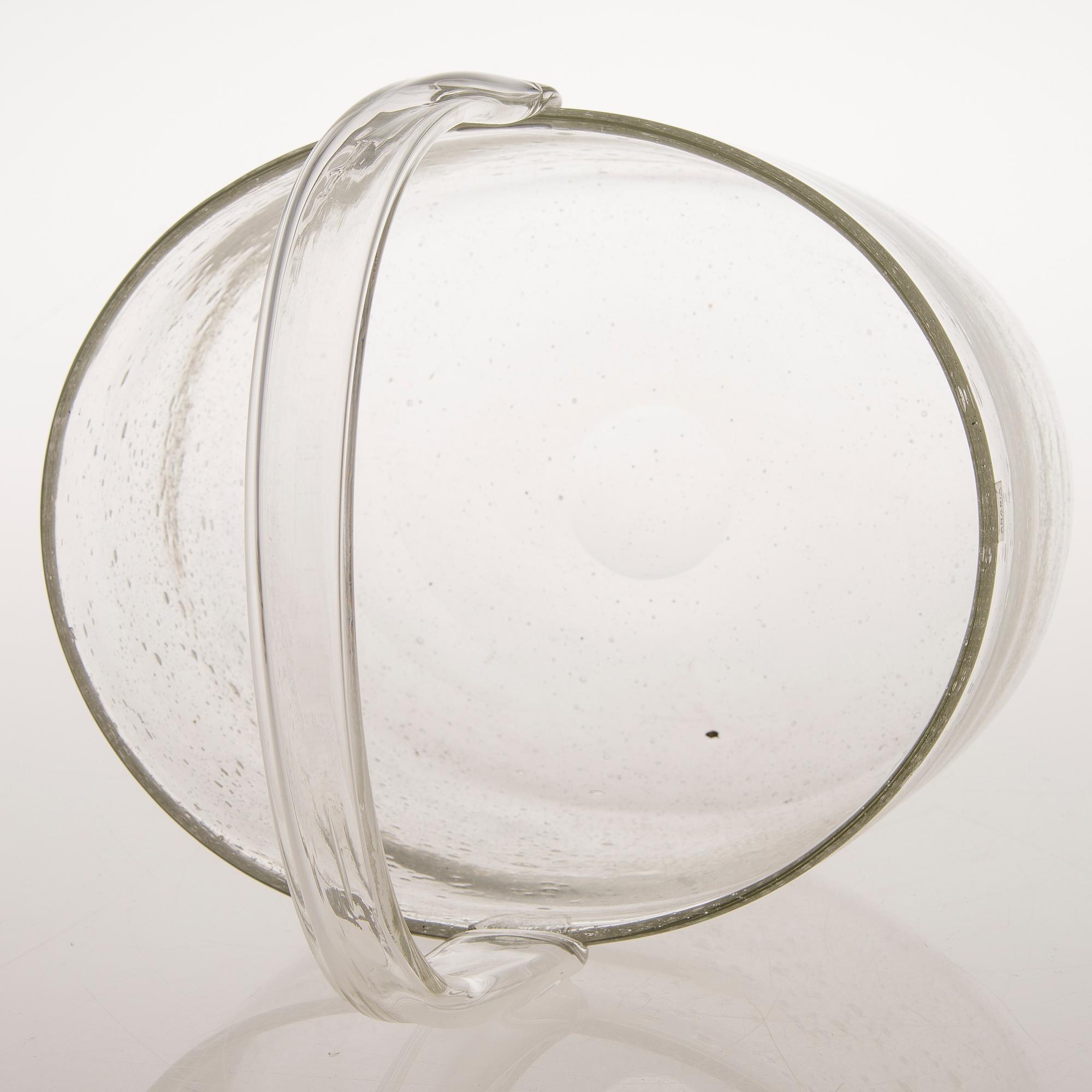 KAJ FRANCK Four Sargasso Glass Items, signed Nuutajärvi Notsjö.