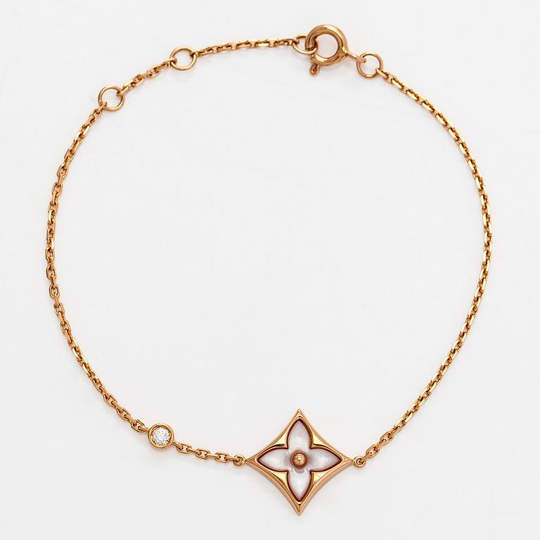 Louis Vuitton, armband, "Color Blossom BB Star", 18K roséguld, rosa pärlemor och en briljantslipad diamant.