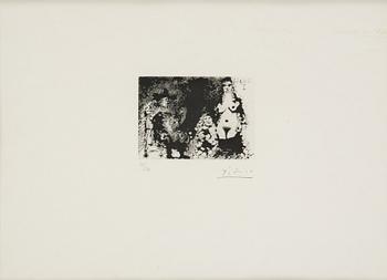 Pablo Picasso, Seated Man with Pipe, Maja and Célestine, from "Série 347".