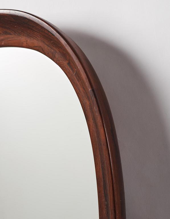 Carl Malmsten, a rare rosewood mirror, Sweden, 1950s.