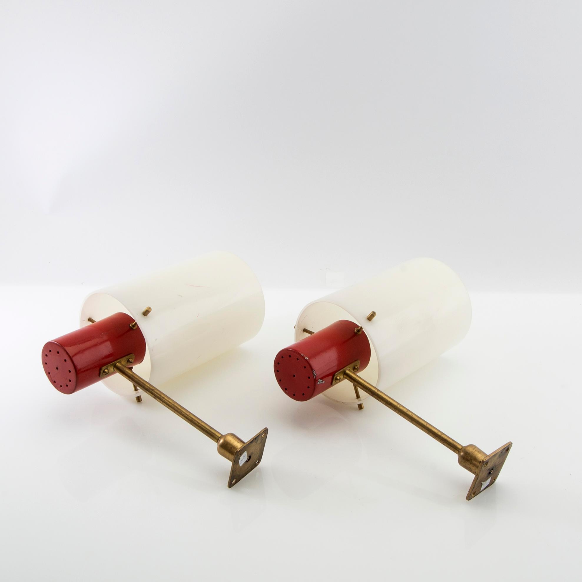 Wall lamps a pair 1960s Italy.