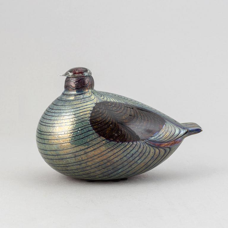 Oiva Toikka, glasskulptur, fågel, Nuutajärvi - Notsjö, signerad.