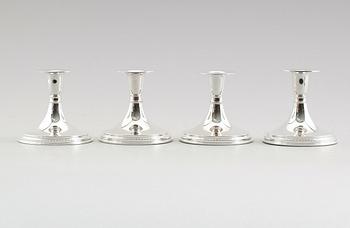 LJUSSTAKAR, 4 st, silver, TESI, Göteborg 1956 och 1957.