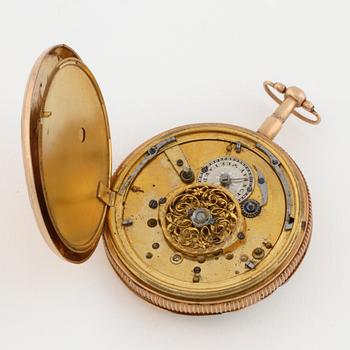 POCKET WATCH, case marked "FLB", inner case marked "Breguet à Paris", 53 mm.
