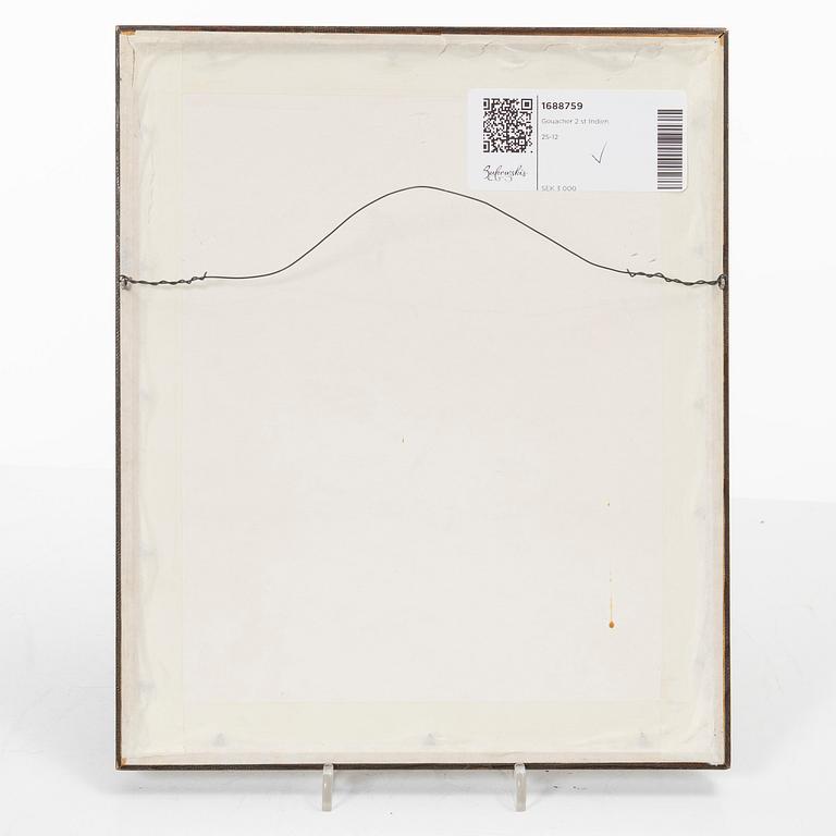 Oidentifierad konstnär, två målningar, Indien, 1900-tal.