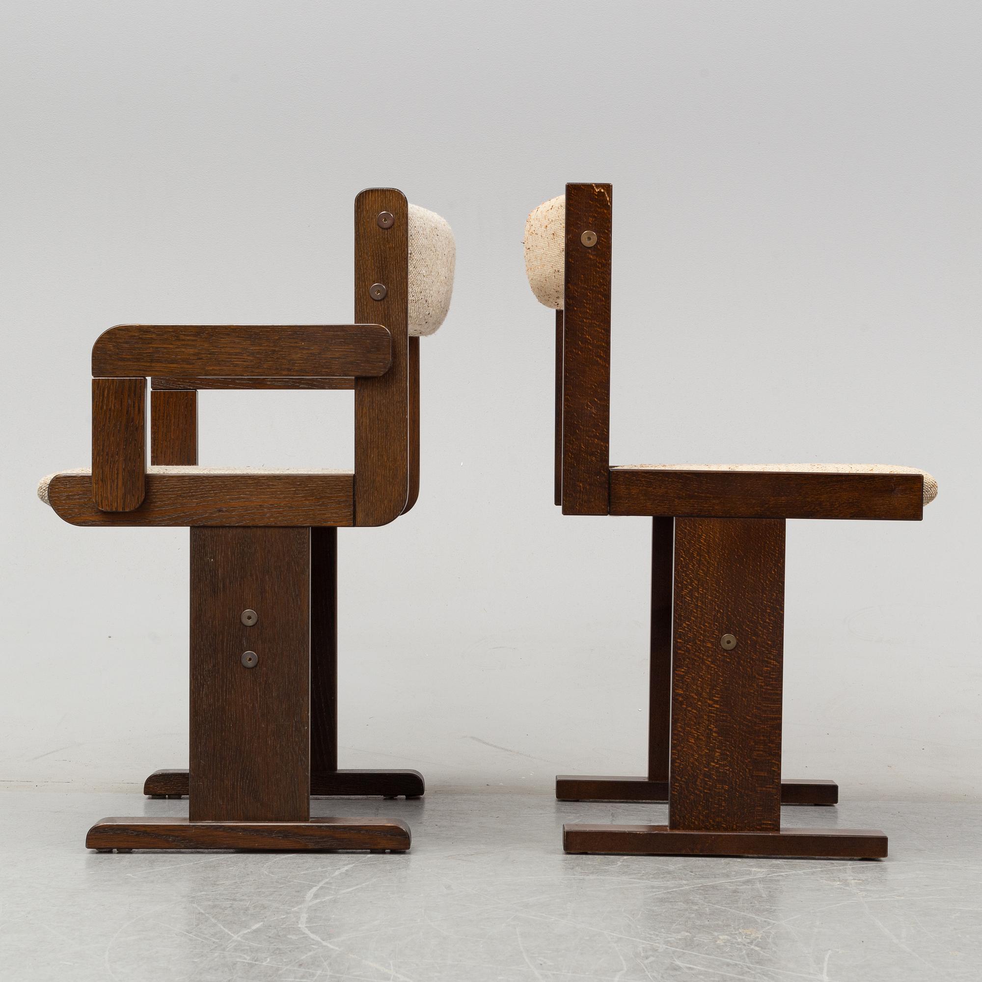 A Danish dining table and eight chairs from Gangsø Møbler A/S, 1960's-70's.