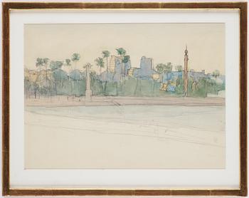 HILDING LINNQVIST, blyerts och akvarell, monogramsignerad.