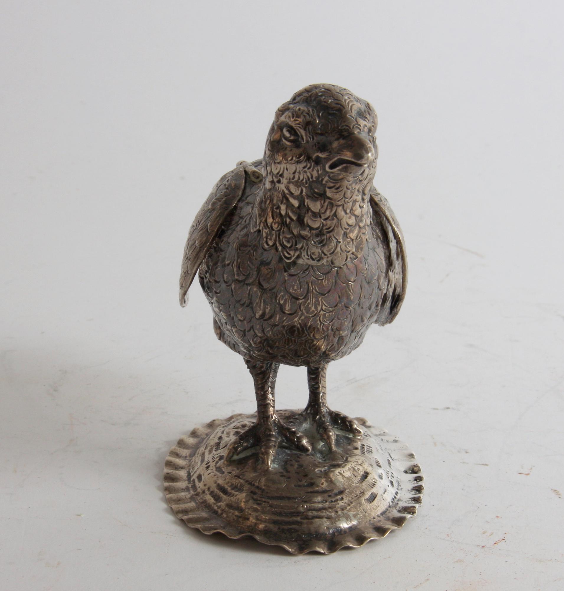 FIGUR/FLASKA, silver, Tyskland med svenska importstämplar.