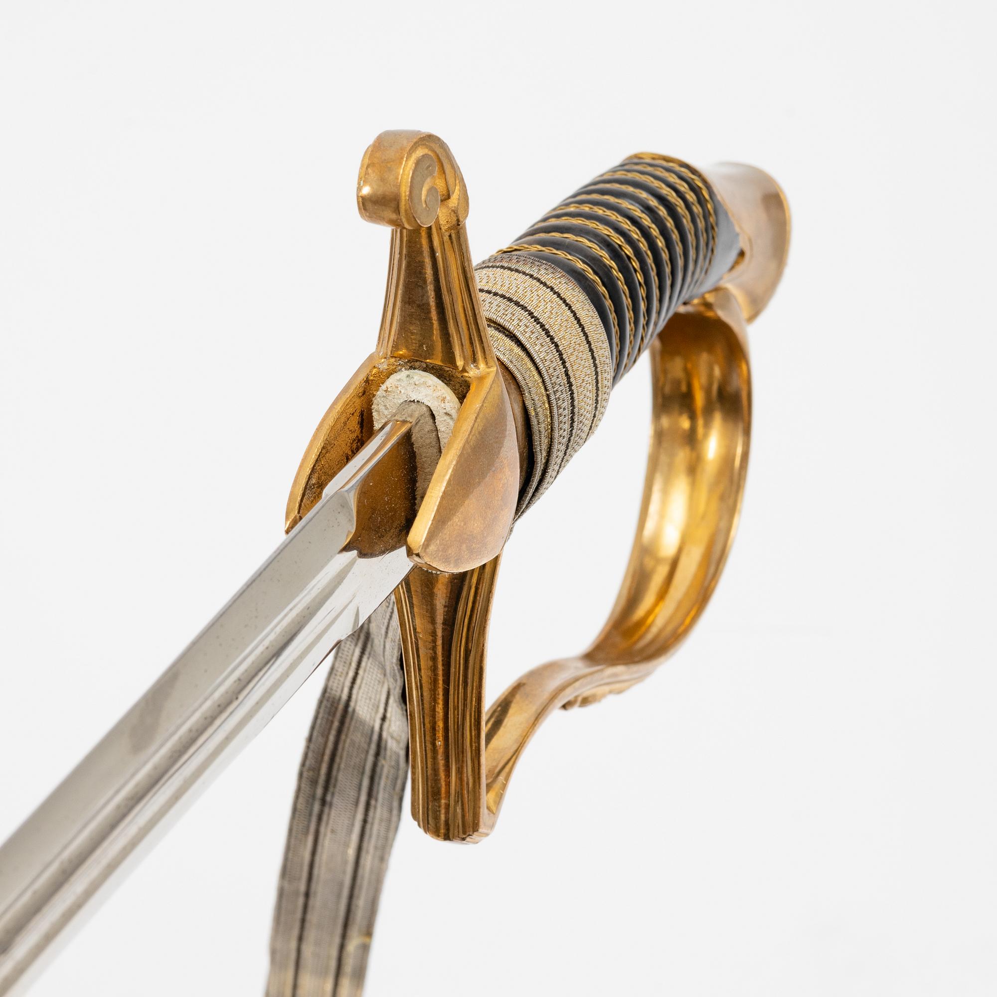 Sabel svensk, m/1889 för artilleriofficer.