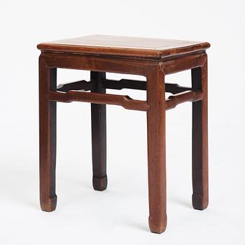 A Chinese hardwood table/stool, Qingdynasty.