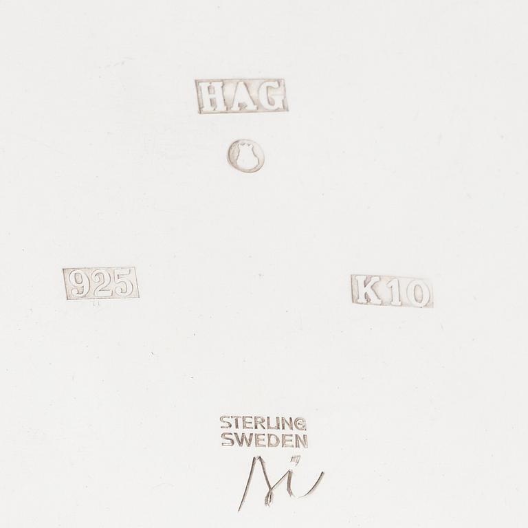 Birger Haglund, skål, Stockholm, 1984, sterling silver.