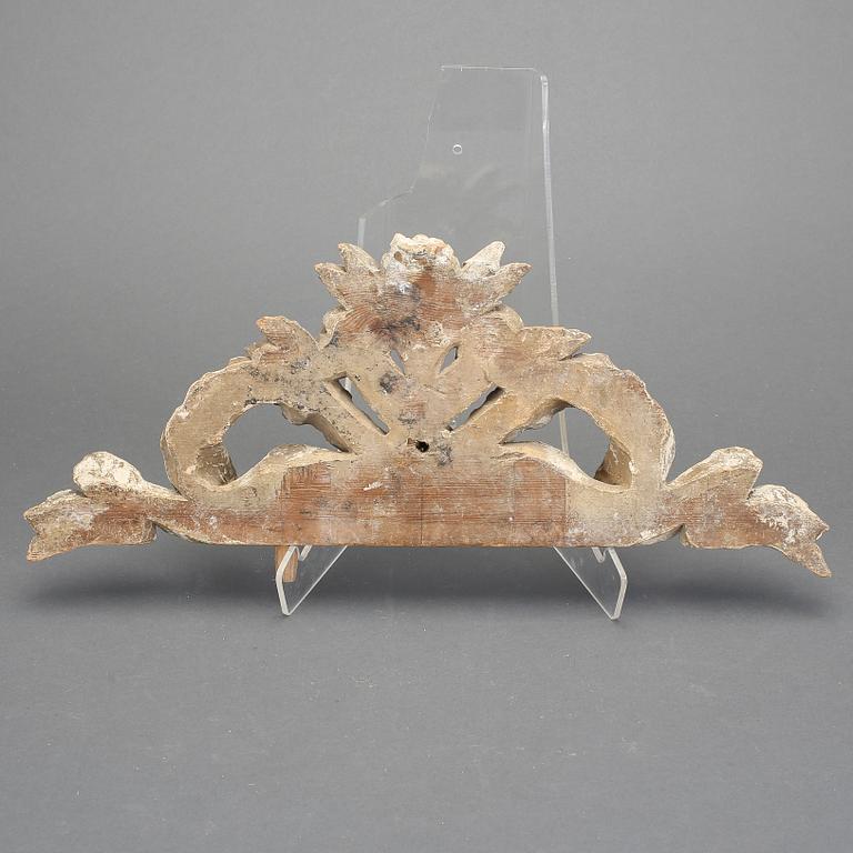 ÖVERSTYCKE TILL SPEGEL, gustavianskt, 1700-talets slut.