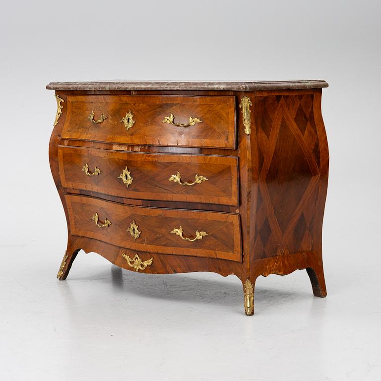 A rococo commode by S. J. Wilhelm (master in Stockholm 1759-82).