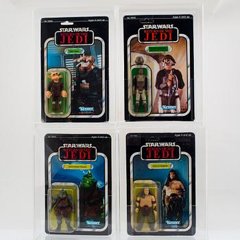 STAR WARS, Rancor Keeper, Gamorrean Guard, Ree-Yees & Lando Calrissian, ROTJ, Kenner 1983.