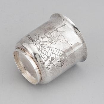 Olle Ohlsson, bägare, sterlingsilver, Stockholm 1992.