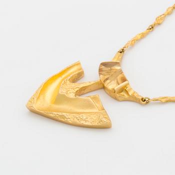 BJÖRN WECKSTRÖM, 18K gold necklace, Lapponia 1988,