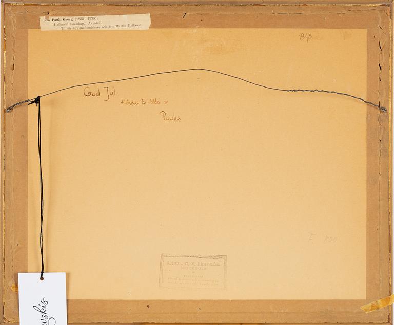 Georg Pauli, akvarell, signerad och daterad -27.