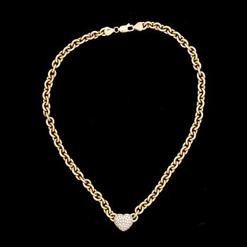 COLLIER, 18 k guld med briljantslipade diamanter ca 1,00 ct. Vikt ca 33 g.