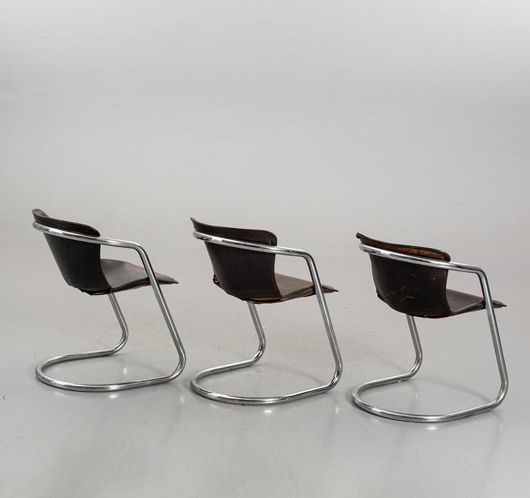 A SET OF 3 WILLY RIZZO CHAIRS, 1970's.