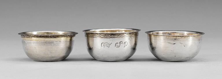 TUMLARE, 3 st, silver, Stephan Westerstråhle, Stockholm 1806, Berndt Halck, Halmstad 1771,