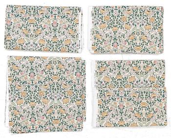William Morris, four lengths of fabric, "Roses".