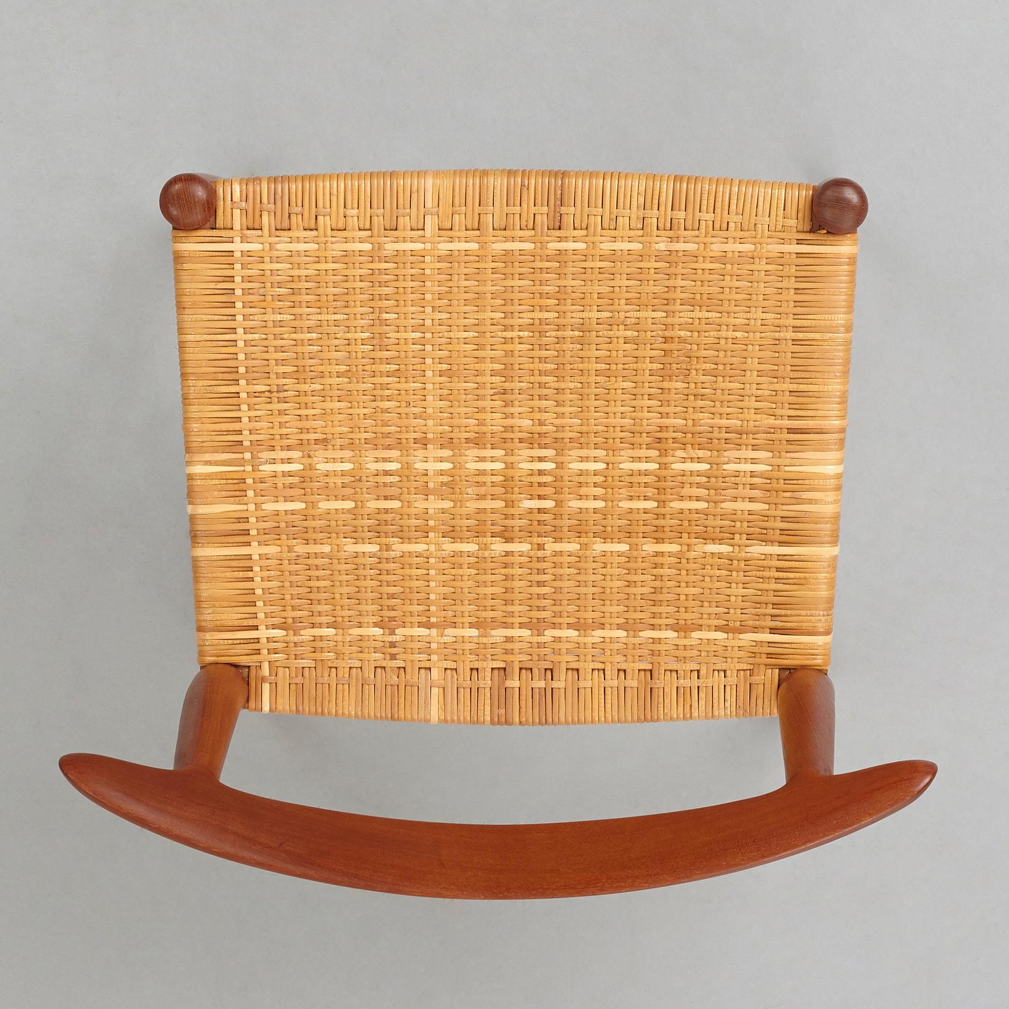 HANS J WEGNER, a teak  "W2", chair for CM Madsen, Denmark 1950's.