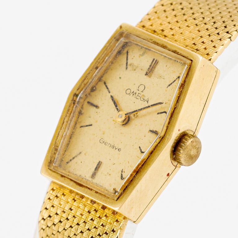 Omega, armbandsur, 18K guld, Geneve, 16 mm.