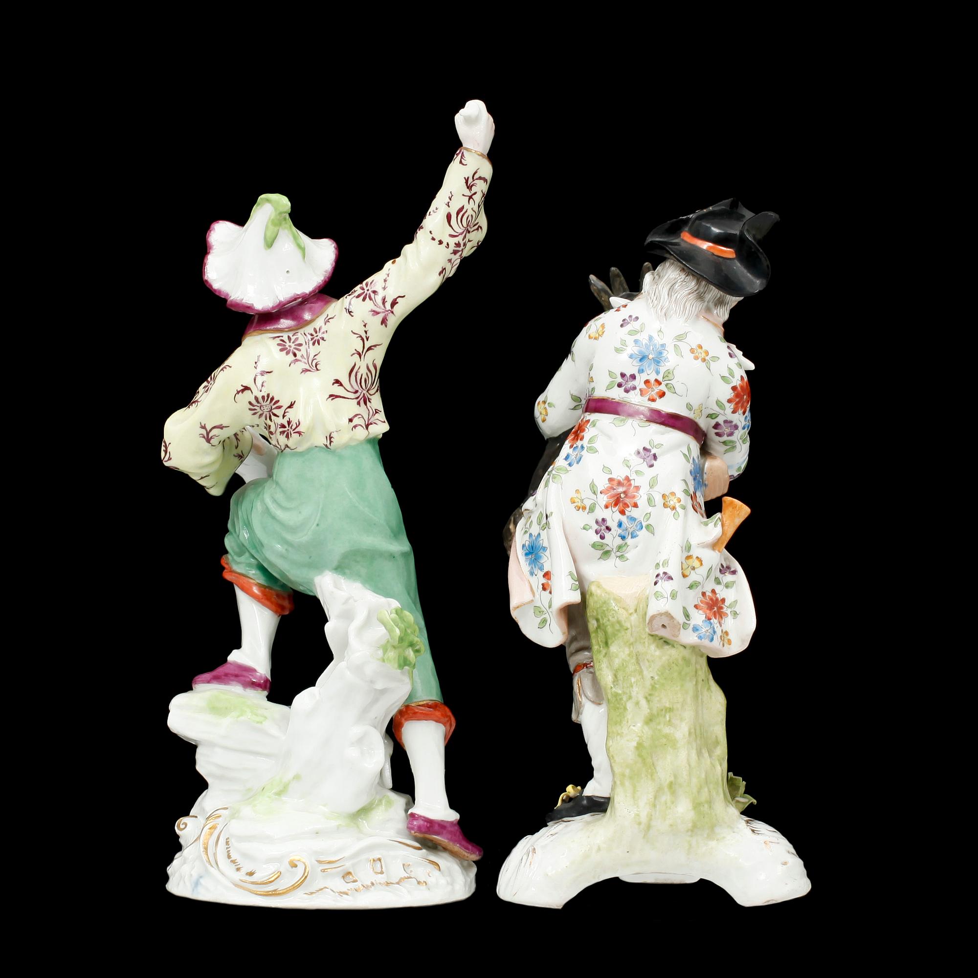 FIGURINER, 2 st, porslin, europa, 1800/1900-tal.