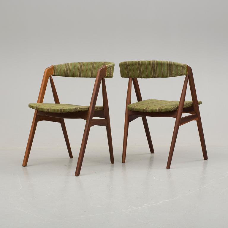 STOLAR, 6 stycken, troligen  Kai Kristensen,  Danmark, 1950/60-tal.