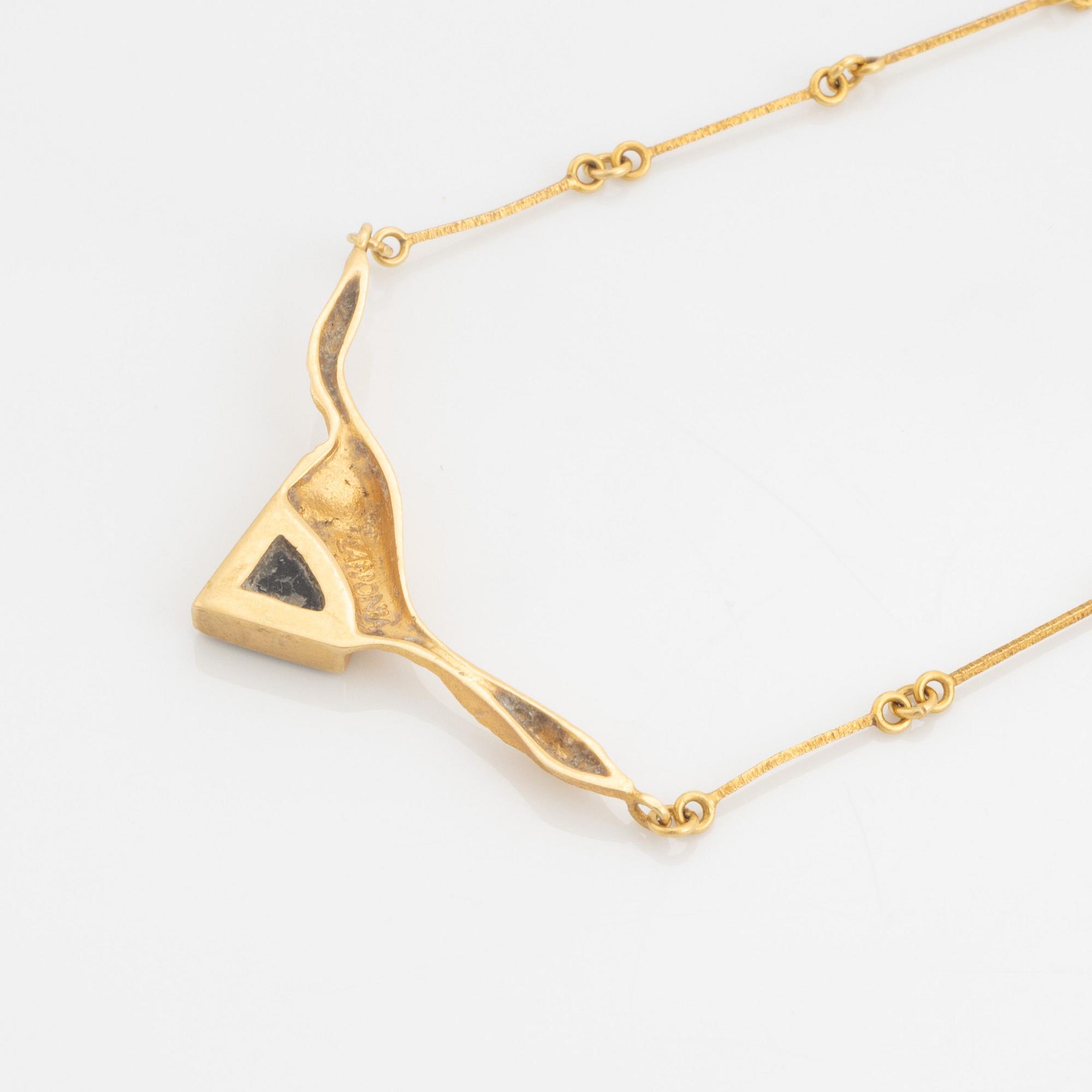 Björn Weckström, An 18K gold Lapponia necklace "Kalypso" with an opal triplette.