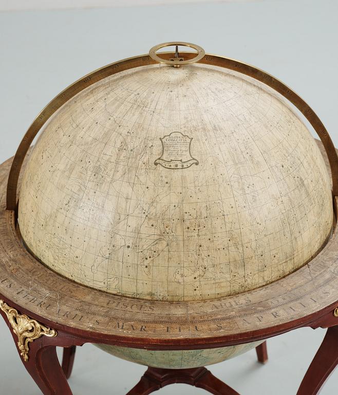 JORDGLOB GLOBUS TERRAQUEUS OCH HIMMELSGLOB GLOBUS COELESTIS, av Anders Åkerman 1766 och Fredrik Akrel 1791.