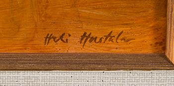 Heli Huotala, öljy levylle, signeerattu.