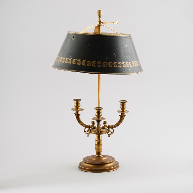 BOUILOTTELAMPA, mässing, empirestil, 1800-/1900-tal.