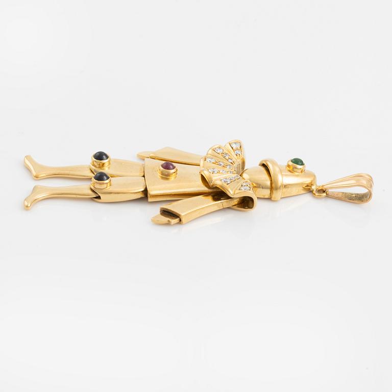A Bucherer 18K gold pendant.