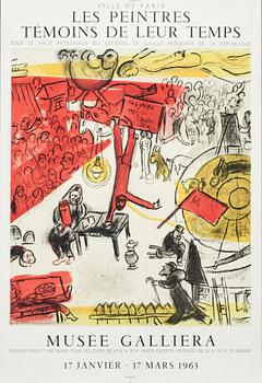 MARC CHAGALL, affisch, Mourlot 1963.