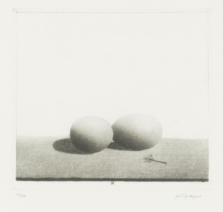 Pentti Kaskipuro, akvatint och torrnål, signerad och numrerad 64/100.