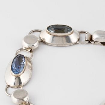 ARMBAND, 3 st, silver, delvis Atelier Borgila, 1958. Vikt 73,6 gram.