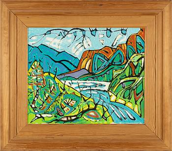 Uno Vallman, olja på duk, signerad och daterad 1976.