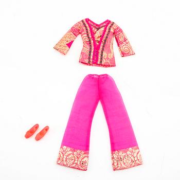 Barbie and Ken, dolls 3 pcs, and clothes, Mod "Twist 'N Turn Barbie, Mattel 1968, vintage "Blushing Ken" Mattel 1966.