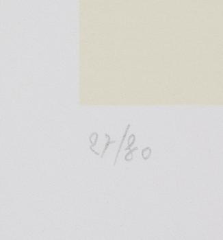 MAN RAY, four lithographs in color, from "Les six masques voyants", numbered 27/80 and signed.