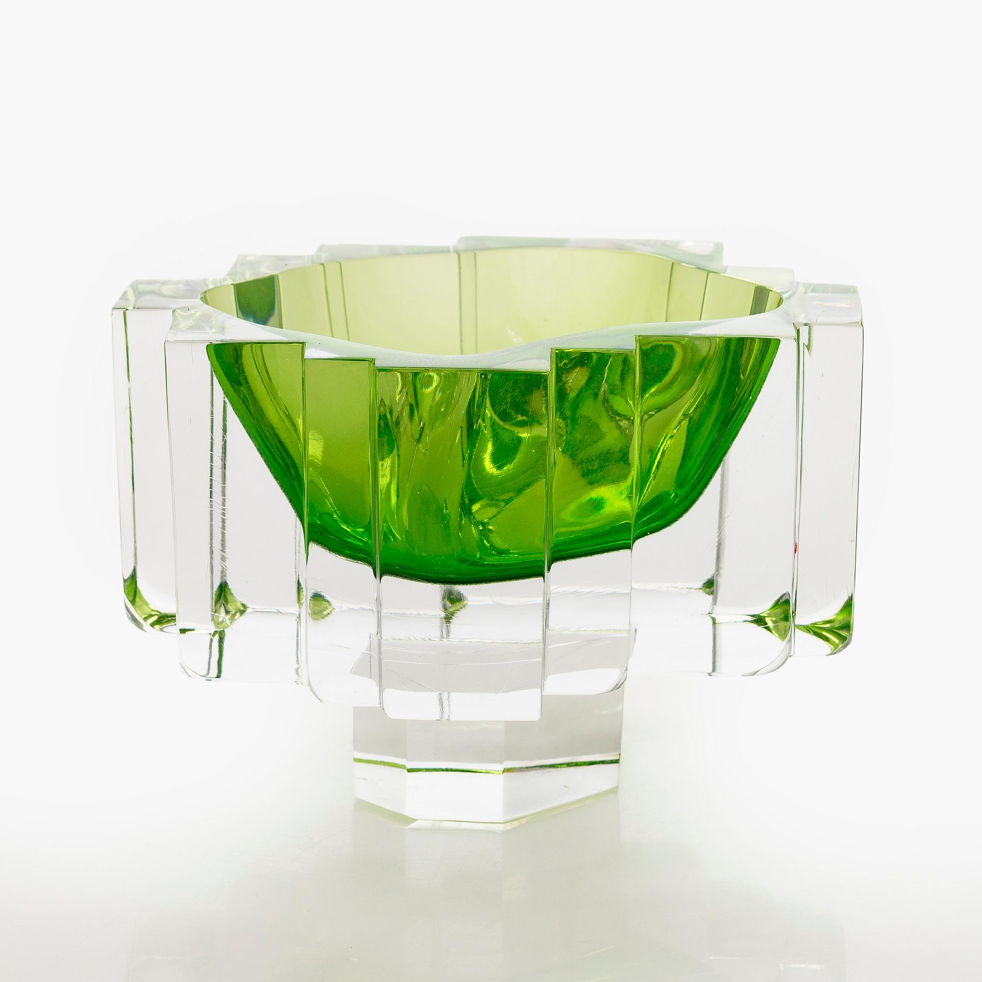 Helena Tynell, skulptur, "Castello", signerad Helena Tynell Riihimäen Lasi Oy.