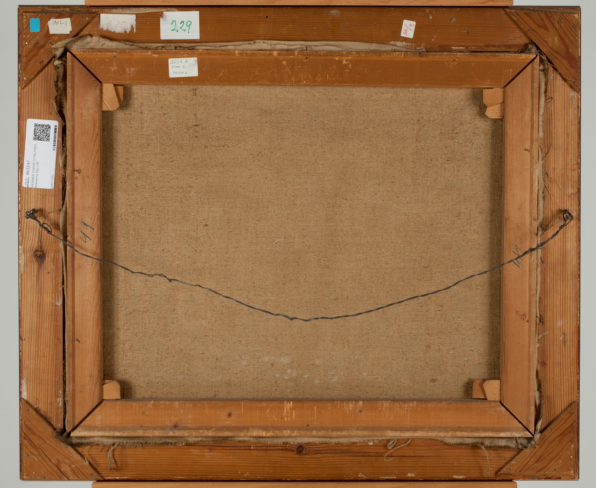 VERNER THOMÉ, olja på duk, signerad.