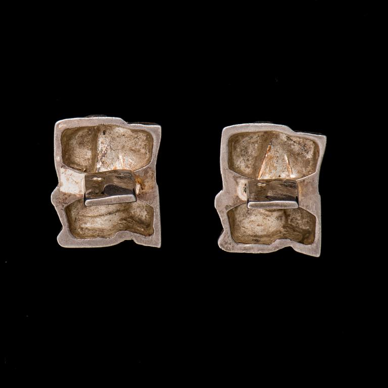 MANSCHETTKNAPPAR, sterlingsilver, Björn Weckström Lapponia 1970. Tot vikt 19,7 g.
