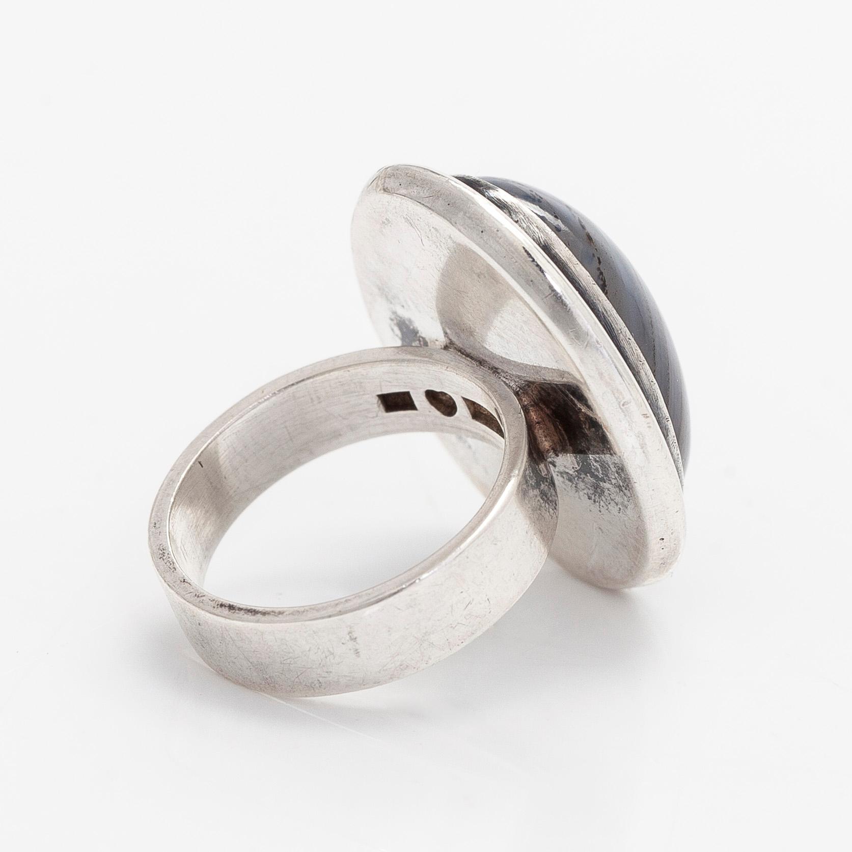 Saara Hopea, ring, silver, Ossian Hopea, Borgå 1978.