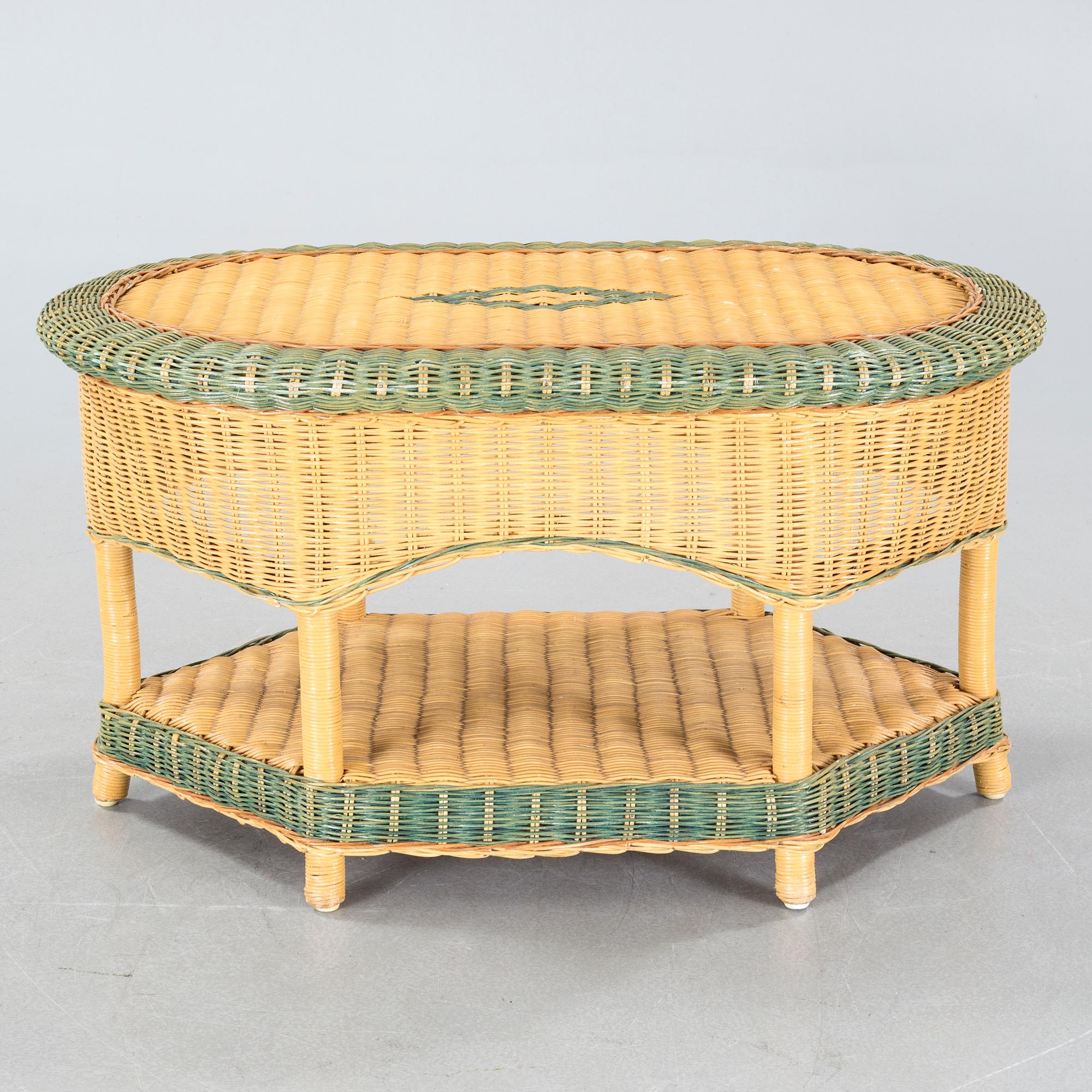A set of rattan furniture from Bruka, Stockholm, second half of the 20th century.
