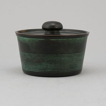 NILS FOUGSTEDT, a patinated bronze box, FAK Kronsilver Fabrik AB, Stockholm 1930's.