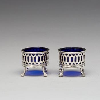 A pair of Swedish Gustavian salt-cellars, mark of Mikael Nyberg, Stockholm 1794.