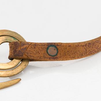 Alexander Calder, belt buckle with leather strap 1938.
